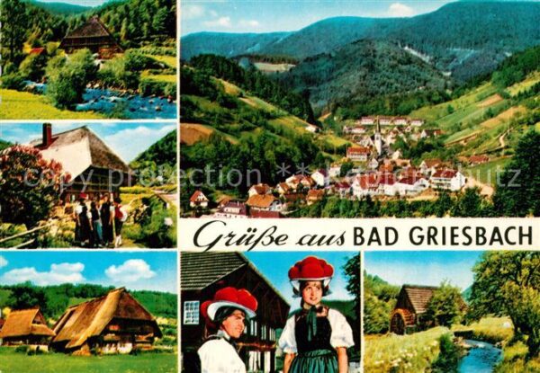 Bad Griesbach Schwarzwald  Panorama Schwarzwaldbauernhof Trachten