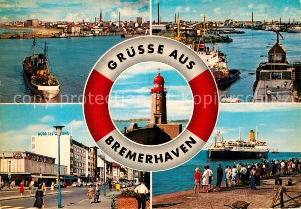 Bremerhaven Hafen Leuchtturm Fähre Nordsee Zeitung