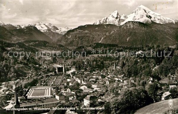 Berchtesgaden Gesamtansicht mit Watzmann Schönfeldspi