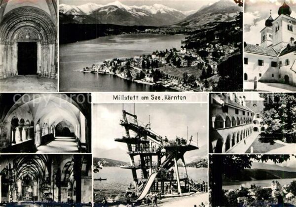Millstatt Millstaettersee Panorama Alpen Stiftskirche Innenansich