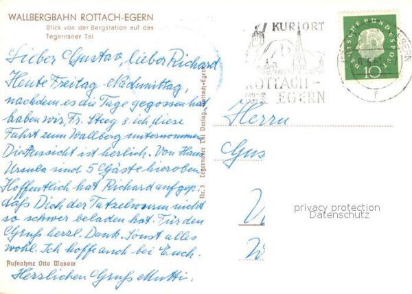 Rottach-Egern Wallbergbahn Blick von Bergstation auf – Bild 2