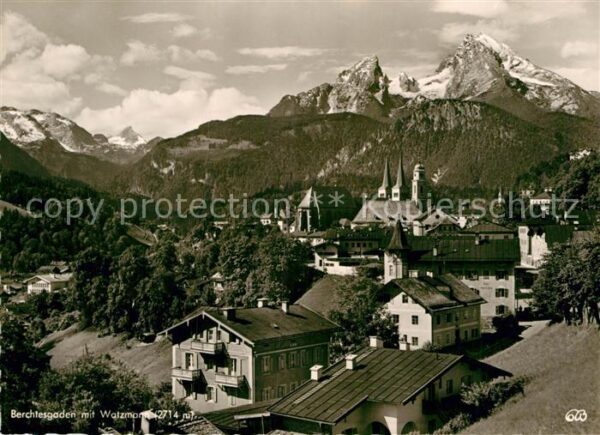 Berchtesgaden Teilansicht mit Watzmann Alpenpanorama