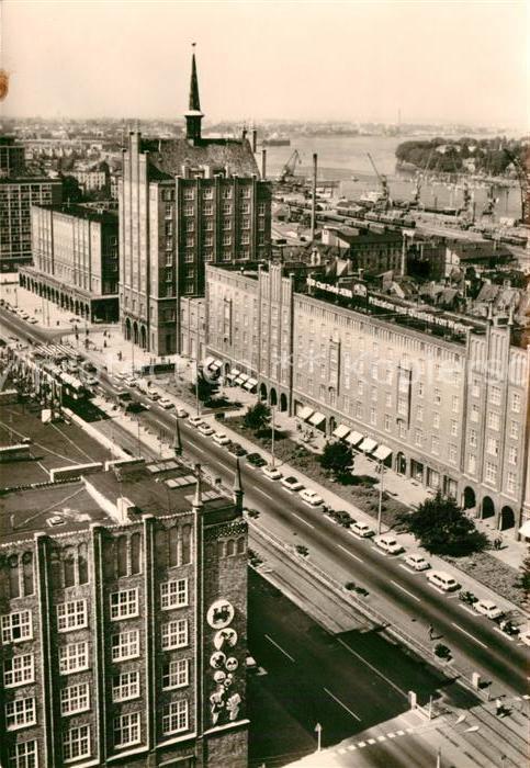 Rostock Blick auf Lange Strasse und Warnow