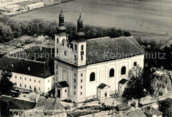Maria-Lanzendorf Wallfahrtskirche Fliegeraufnahme