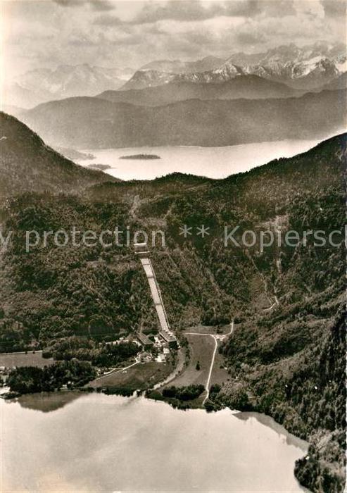 Kochel See Walchenseekraftwerk des Bayernwerks Fli