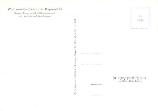 Kochel See Walchenseekraftwerk des Bayernwerks Fli – Bild 2