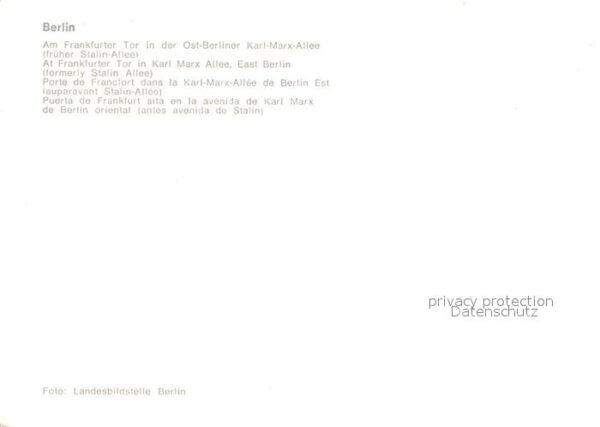 Berlin Frankfurter Tor Ostberliner Karl Marx A – Bild 2