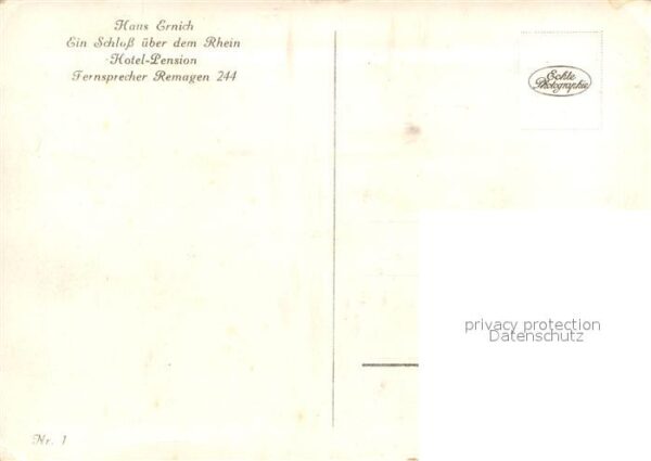 Remagen Haus Ernich Schloss Hotel Pension – Bild 2