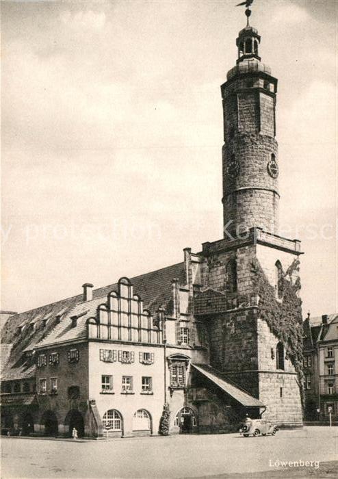 Loewenberg Niederschlesien Lwowek Slaski Altes Rathaus mit modernem Anbau
