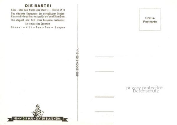 Koeln Rhein Die Bastei Restaurant – Bild 2