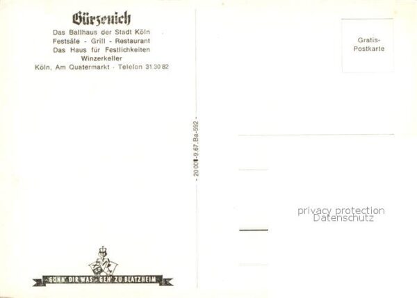Koeln Rhein Gürzenich Ballhaus der Stadt Restaurant – Bild 2