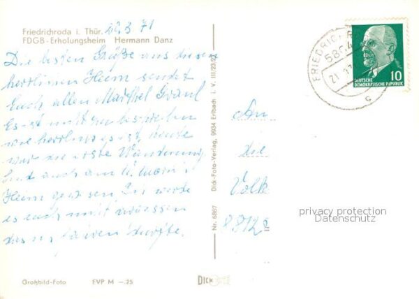Friedrichroda FDGB Erholungsheim Hermann Danz – Bild 2
