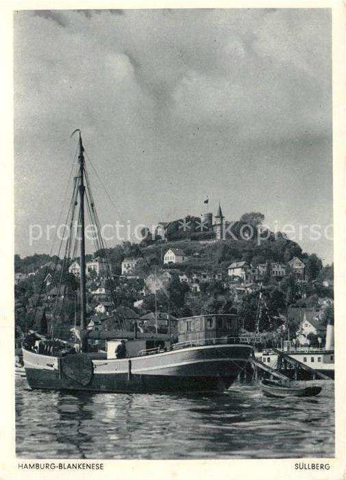 Blankenese Hamburg Süllberg Segelboot