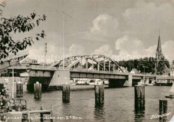 Sonderborg Christian den X's Bro Brücke Kirchturm