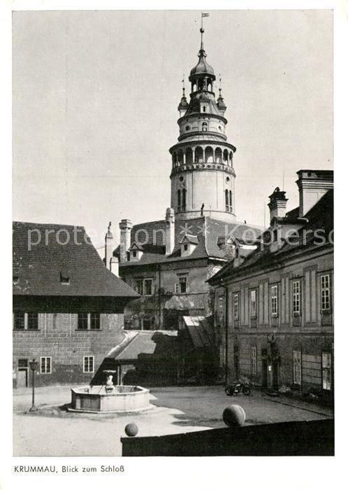Krummau Suedboehmen Blick zum Schloss Jahrweiser Schönes Su