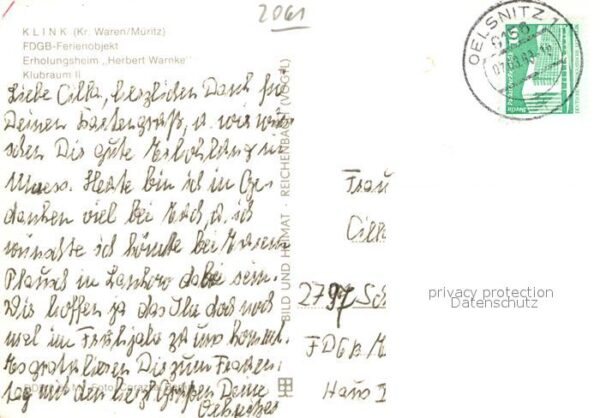 Klink Waren FDGB Ferienobjekt Erholungsheim Herbert – Bild 2