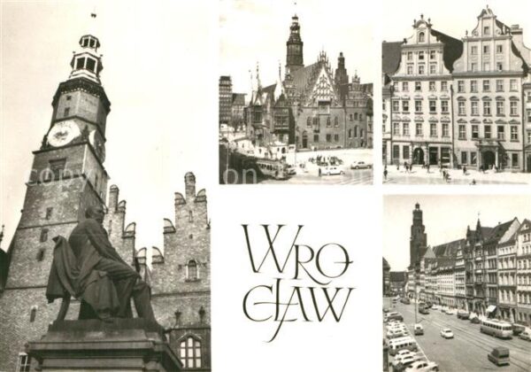 Wroclaw Pomnik Aleksandra Fredry Ratusz Kamieni
