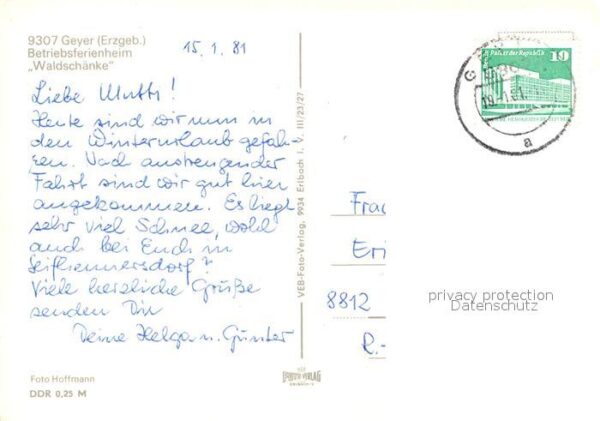 Geyer Betriebsferienheim Waldschänke im Winte – Bild 2