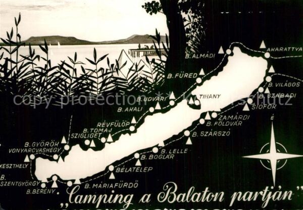 Plattensee Camping a Balaton partjan Illustration