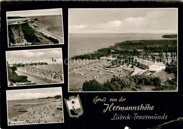 Travemuende Ostseebad Panorama Blick von der Hermannshöhe Bro