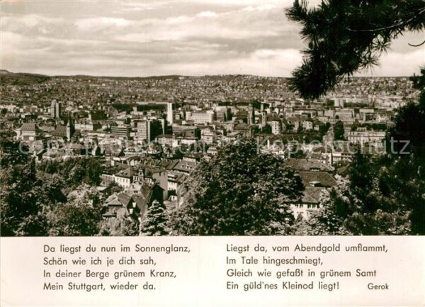 Stuttgart Stadtpanorama Gedicht Gerok