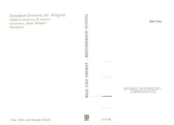 Zinnowitz Ostseebad FDGB Feriendienst IG Wismut Ferienheim – Bild 2