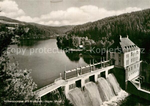 Hoellensteinsee mit Kraftwerk Bayerischer Wald