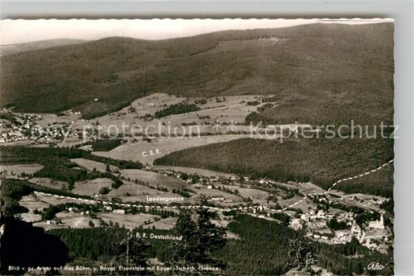 Bayerisch Eisenstein Panorama Blick vom grossen Arber mit Ba