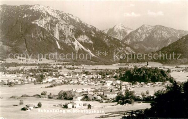 Ruhpolding Gesamtansicht mit Sonntagshorn Chiemgau