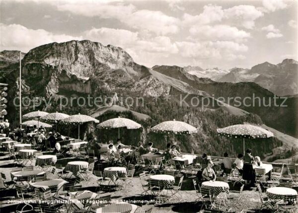 Berchtesgaden Jennerbahn Berggaststätte mit Fagstein