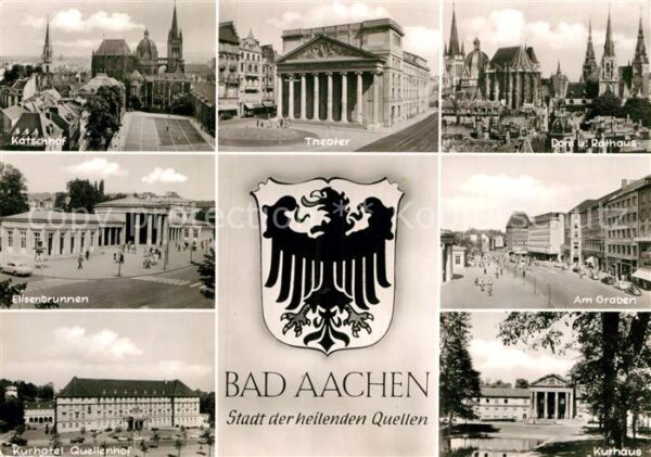Bad Aachen Katschhof Elisenbrunnen Kurhotel Theate
