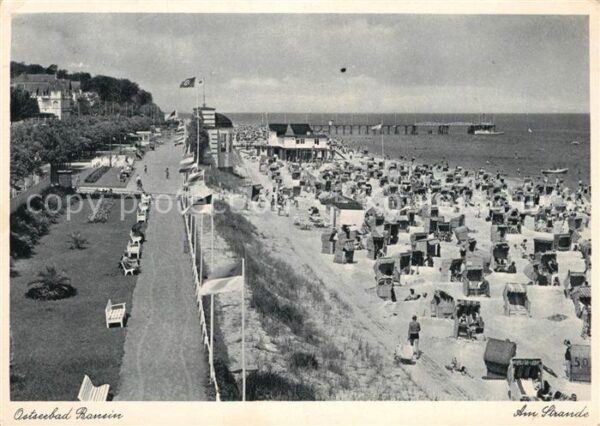Bansin Ostseebad Strand Promenade Kupfertiefdruck
