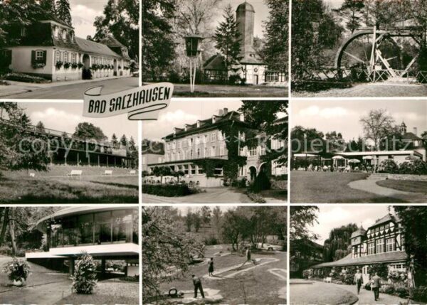 Bad Salzhausen Teilansichten Kurort Kurpark Minigolf W