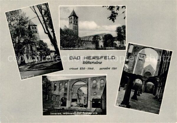 Bad Hersfeld Stiftsruine Eingang Krypta Inneres währ