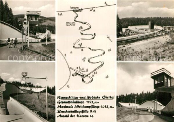 Oberhof Thueringen Rennschlitten- und Bobbahn Wintersportp