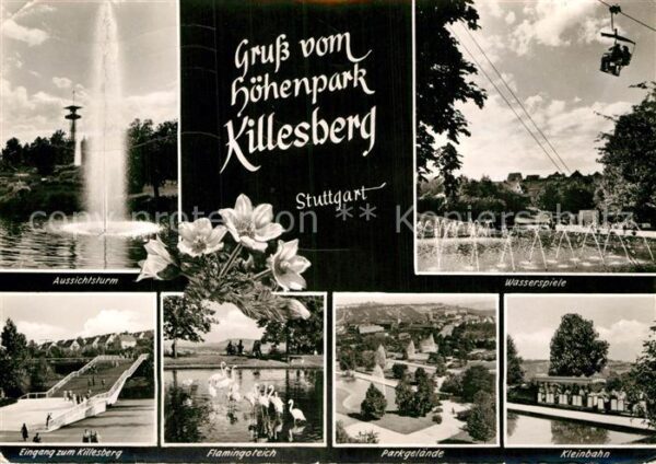 Stuttgart Höhenpark Killesberg Fontäne Aussichtst