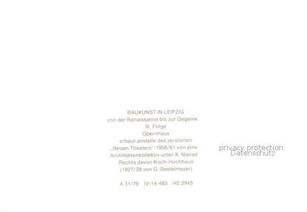 Leipzig Opernhaus Serie Baukunst in Leipzig von – Bild 2
