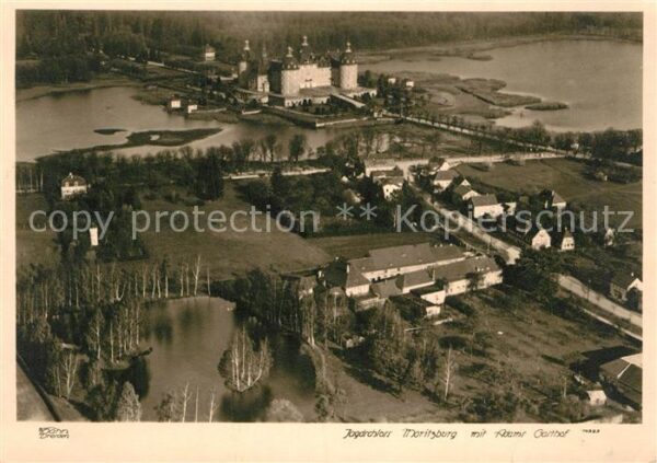 Moritzburg Sachsen Jagdschloss mit Adams Gasthof Fliegerau
