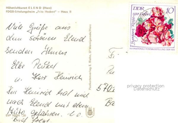 Elend Harz FDGB Erholungsheim Fritz Heckert Haus I – Bild 2