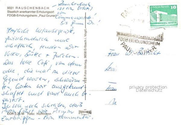 Rauschenbach Caemmerswalde FDGB Erholungsheim Paul Gruner – Bild 2