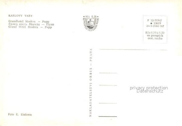 Karlovy Vary Grandhotel Moskva Pupp Fontäne – Bild 2