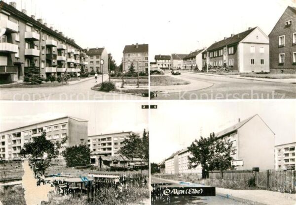 Aken Elbe Strasse der AWG Neue Strasse Neubauvier