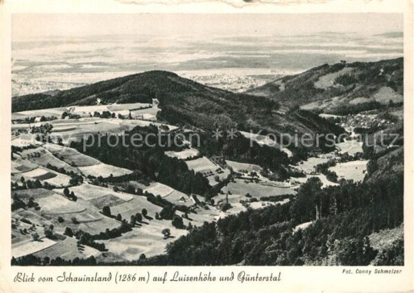 Freiburg Breisgau Panorama Blick vom Schauinsland auf Lui