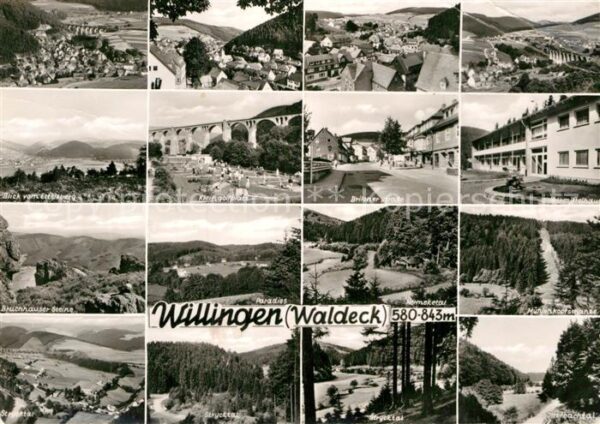 Willingen Sauerland Teilansichten Viadukt Kleingolfplatz Ku