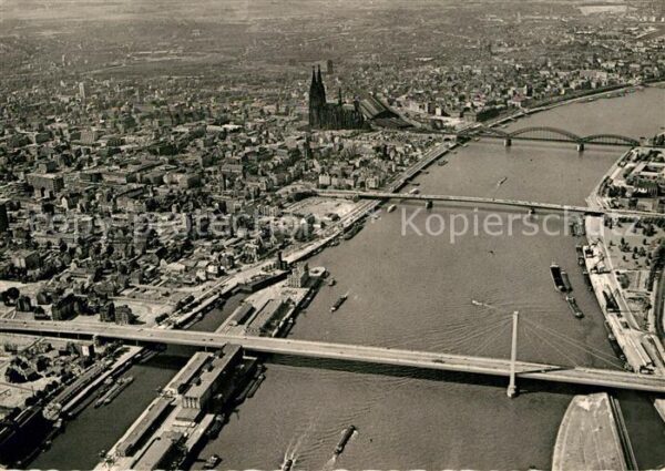 Koeln Rhein Severinsbrücke Deutzer Brücke Hohenzoll