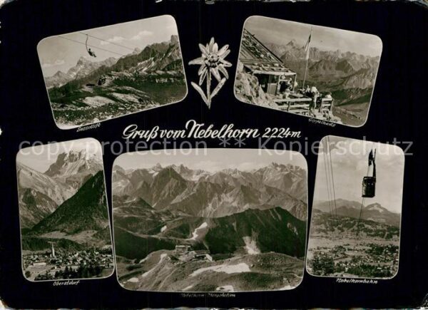 Oberstdorf Panorama Blick vom Nebelhorn Bergbahn A