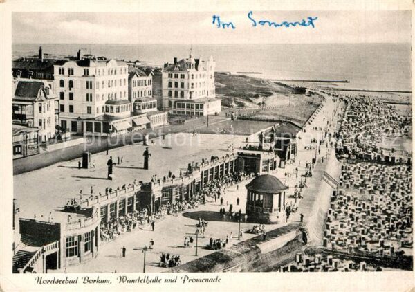 Borkum Wandelhalle und Promenade