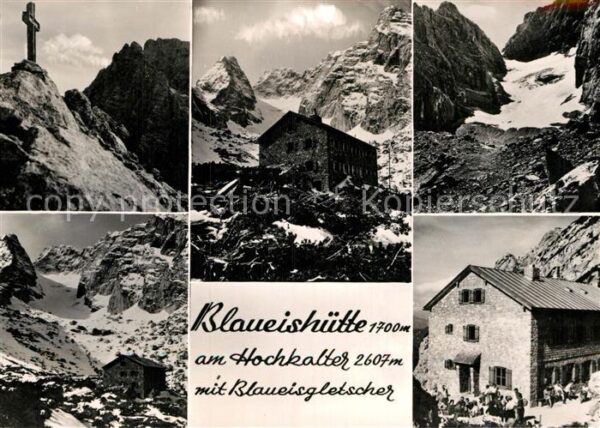 Blaueishuette Berchtesgaden Berghaus am Hochkalter mit Blaueisglets
