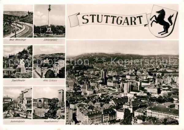 Stuttgart Stadtpanorama Neue Weinsteige Schlosspl