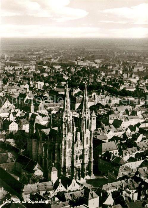 Regensburg Dom St Peter Fliegeraufnahme